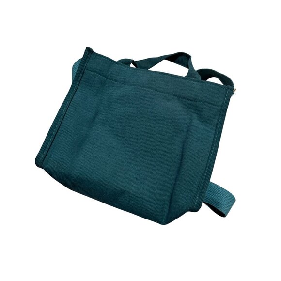 LETU Green Corduroy Tote Bag Adjustable Shoulder Strap 10X8 - Picture 2 of 14